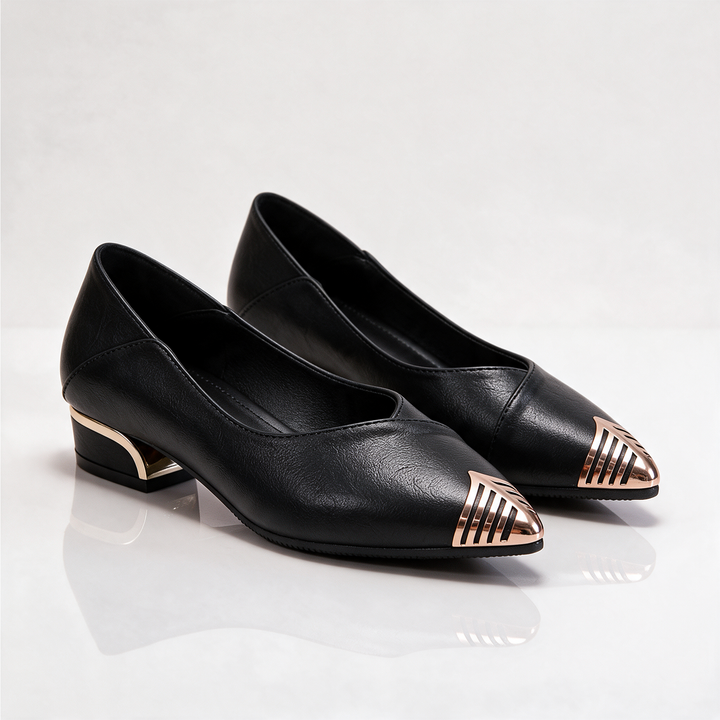 Tessaria Gilded Tip Heels