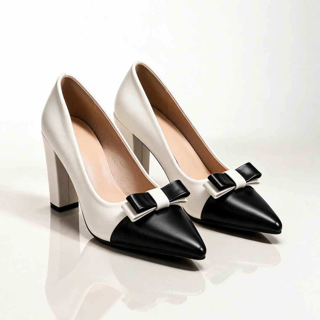 Cassia Ribbon Block Heels