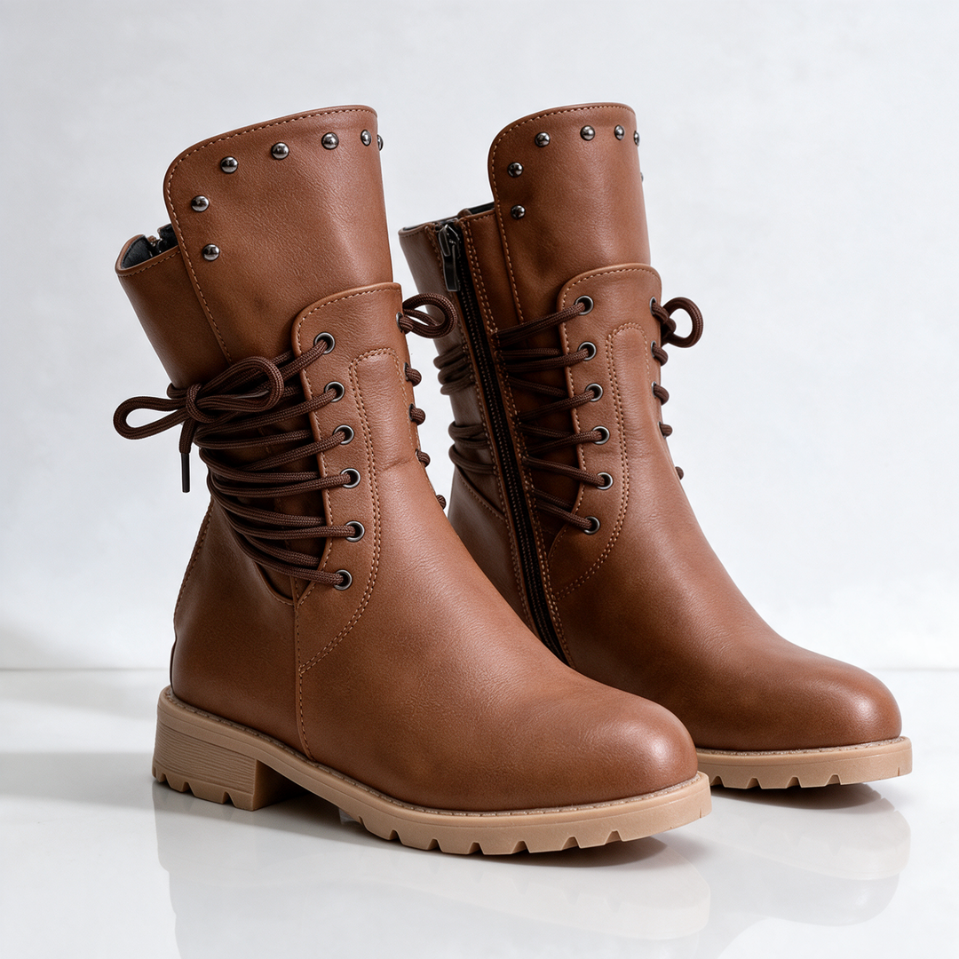 Halcyra Stud Cuff Boots