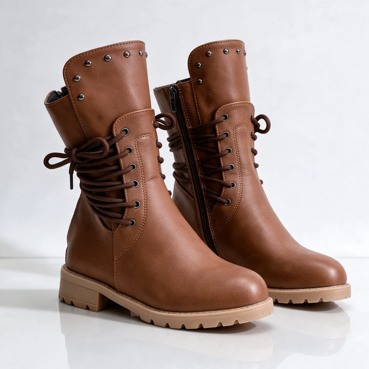 Halcyra Stud Cuff Boots