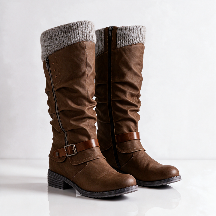 Verella Knit Cuff Boots