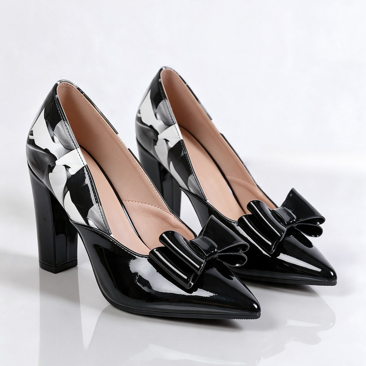 Alvenia Print Block Heels