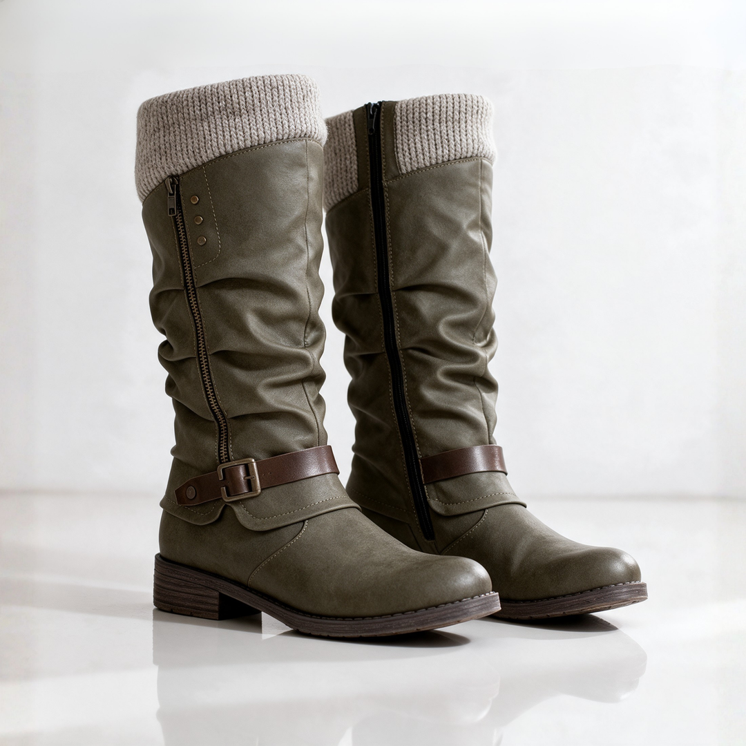 Verella Knit Cuff Boots