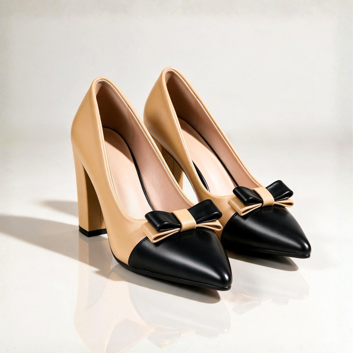 Cassia Ribbon Block Heels