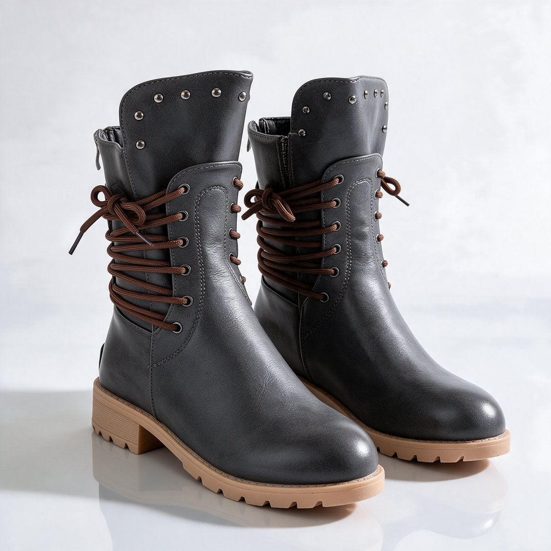Halcyra Stud Cuff Boots