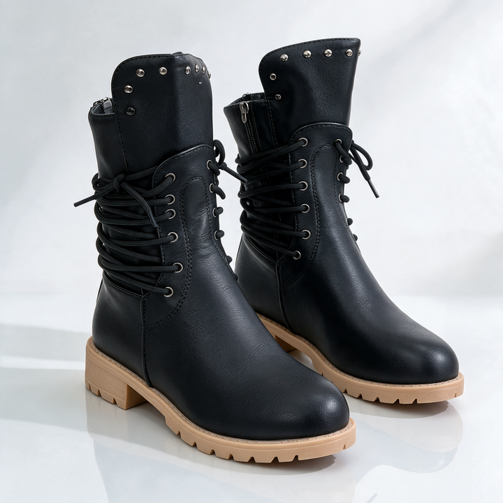 Halcyra Stud Cuff Boots
