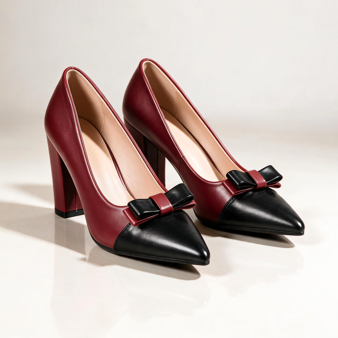 Cassia Ribbon Block Heels