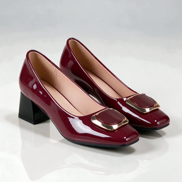 Saveria Buckle Heels