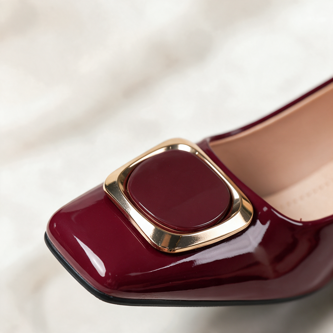 Saveria Buckle Heels
